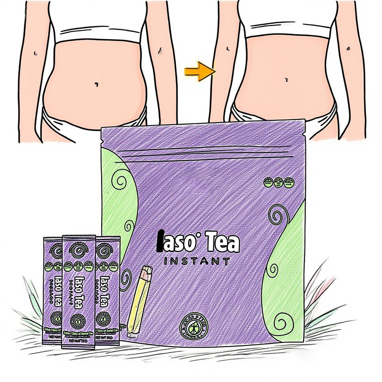1aso Tea Instant Power - Rapid Detox & Weight Loss Support