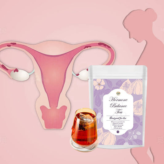 Hormone Balance Tea | Support PCOS for Women | Ovarian Health with Fig & Flaxseed | 10 Tea Bags