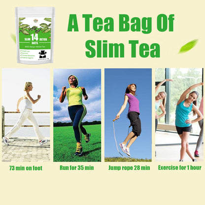 Slim Days 14-Day Detox Tea - Natural Weight Loss Support, Burn Fat & Boost Metabolism