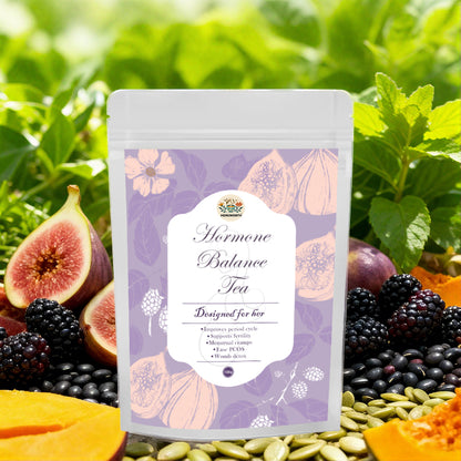 Hormone Balance Tea | Support PCOS for Women | Ovarian Health with Fig & Flaxseed | 10 Tea Bags
